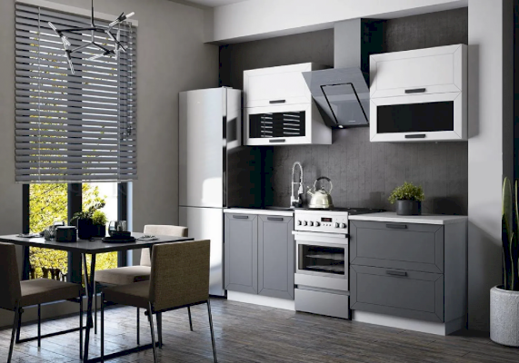 Кухонный гарнитур Монако 1,6 м Компоновка 2 (Миф)